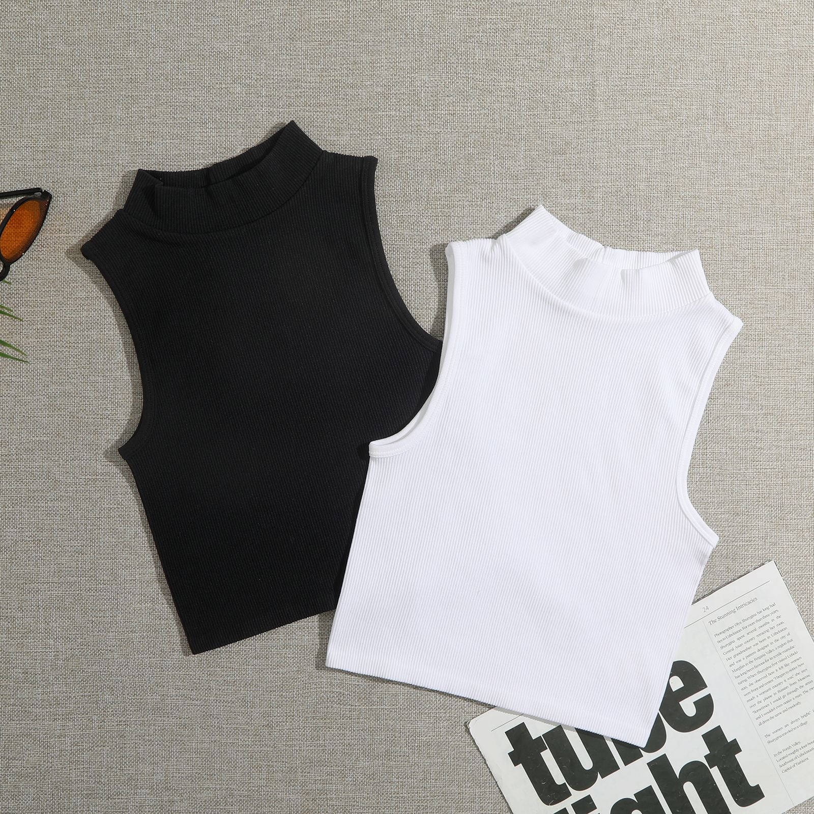 primer autumn and winter threaded turtleneck vest nylon  sports bra quick-drying yoga clothing underwear