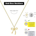 e-commerce amazon cute bow gold necklace factory direct sales