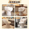 Luxury makeup vanity chair for women - high-end bedroom vanity stool with backrest, rotating nail art chair for home use