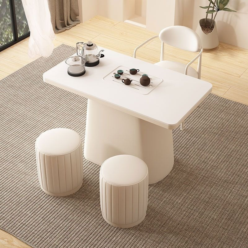Cream style small apartment balcony tea table and chair combination modern casual water kettle all-in-onefor home tea table new arrival