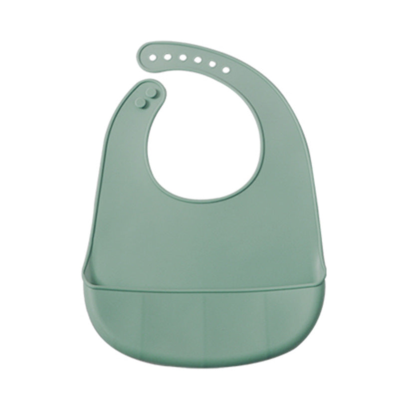 Baby bibs baby eating pockets waterproof and spill-proof food grade silicone supplementary food tableware leak-proof silicone bibs