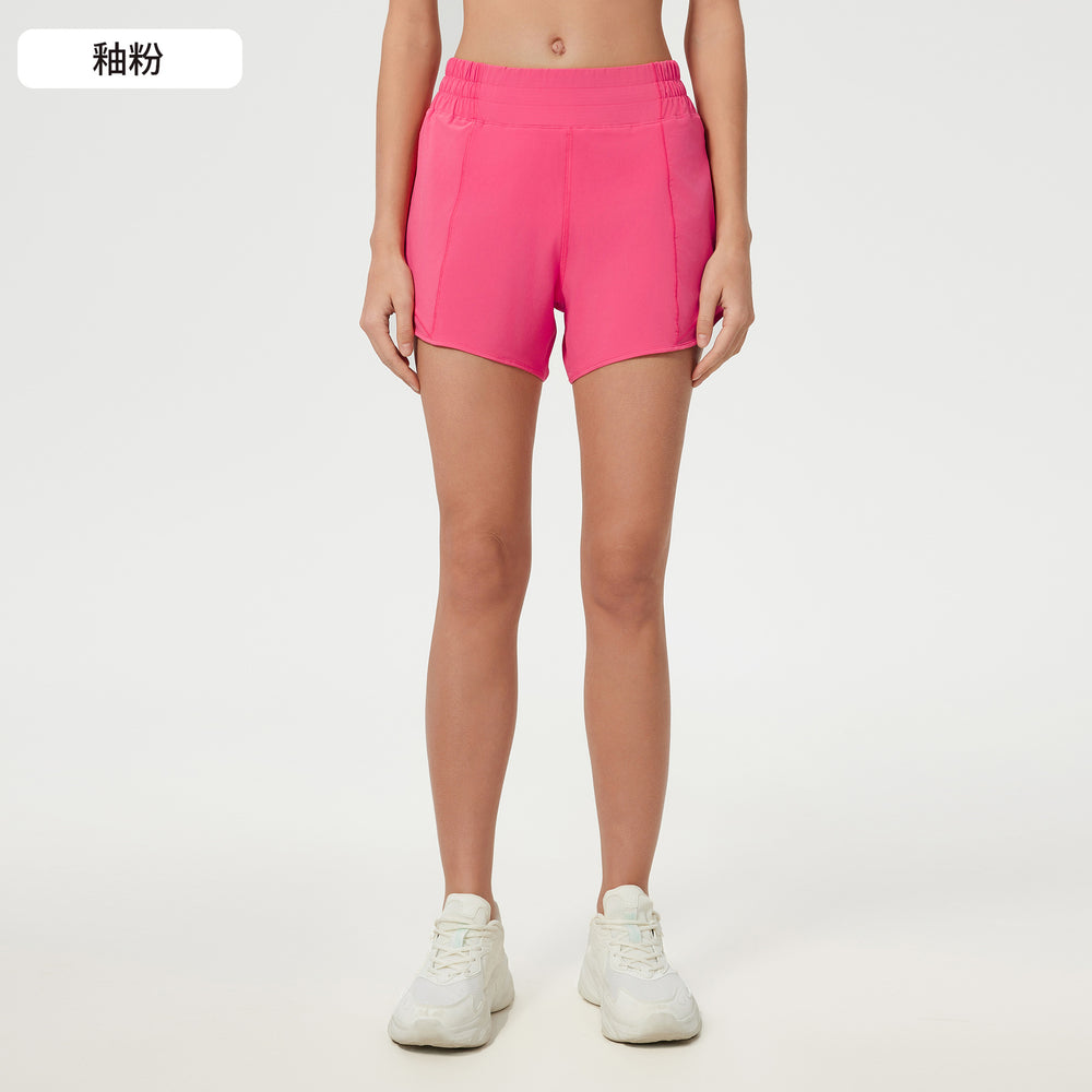 Loose quick-drying sports shorts for women summer lined running training fitness pants high waist yoga shorts d25004