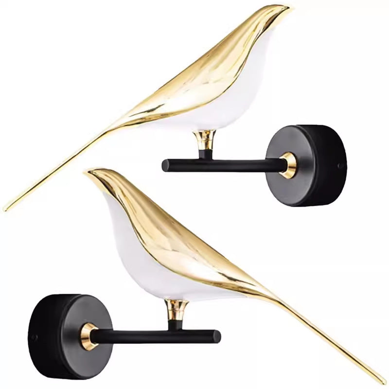 Creative bird wall lamp - modern minimalist nordic style for bedroom, bedside, living room, hallway, stairway, and floor lamp