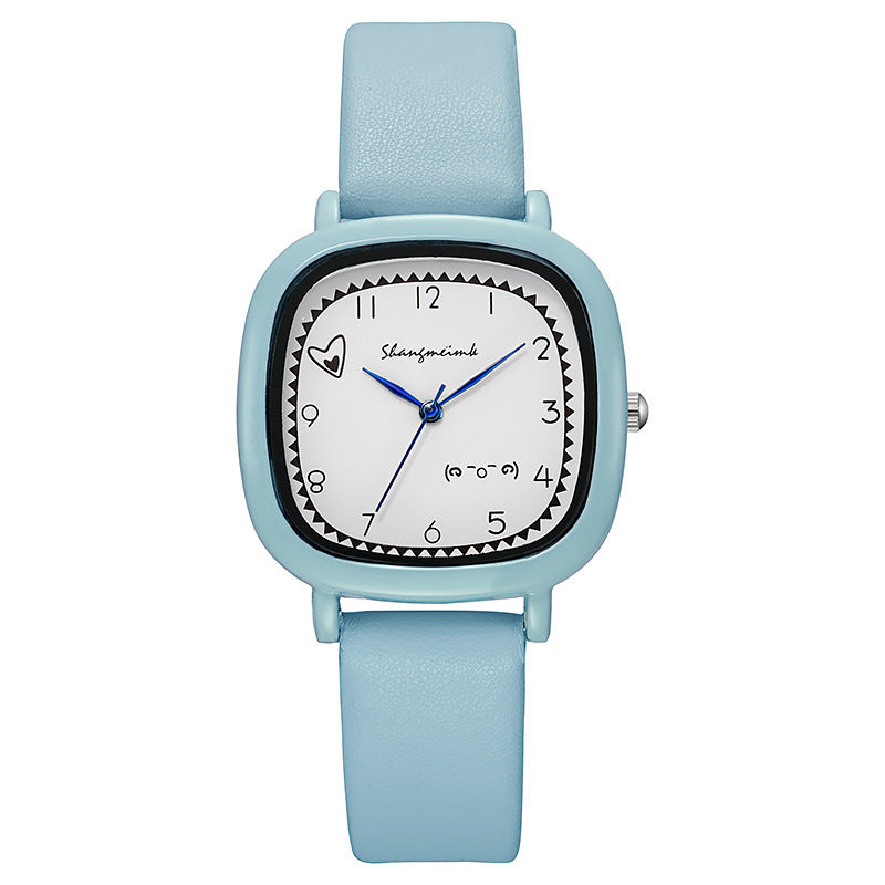 Shangmei cross-border small fresh and good-looking girl heart best friend exam watch primary and secondary school students simple square watch