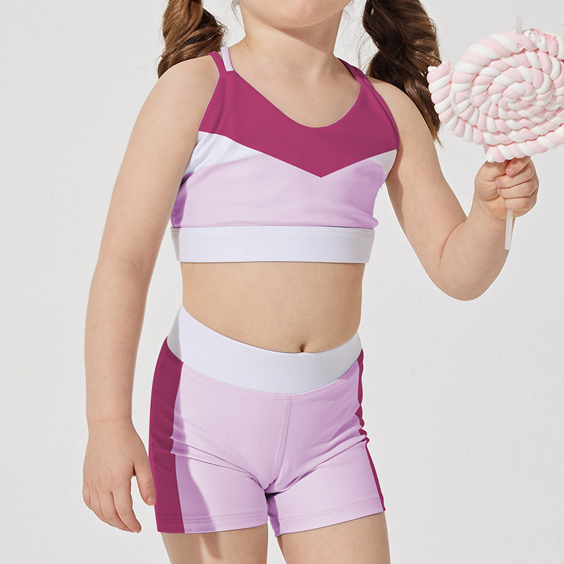 New women's printed yoga outfit set for mother and daughter - premium feel, tight-fitting pilates fitness top