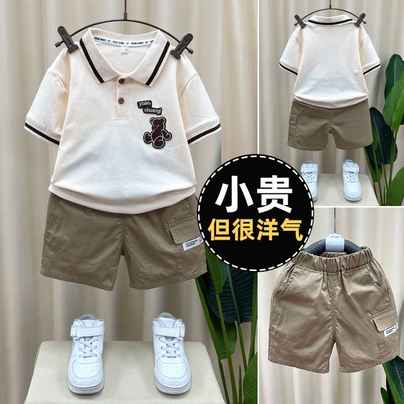 Boys' summer outfit set: stylish  new arrival - korean fashion, trendy short-sleeve, perfect for boys