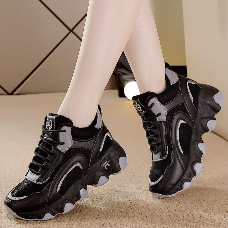 Cotton shoes dad shoes women's winterfleece-lined women's shoes new arrivaleasiest for match women's soft bottom shoes sports shoes running travel shoes