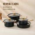 medical stone non-stick pan suit8pcsfor home frying pan milk pot soup pot combination pot cookware set