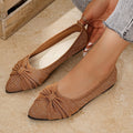 Export  spring new pointed toe bow slip-on flats casual versatile lightweight comfortable low-cut shoes