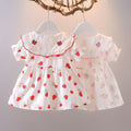 Dropshipping  new strawberry kids' dress - summer short sleeve baby princess dress - in stock for toddlers and young children