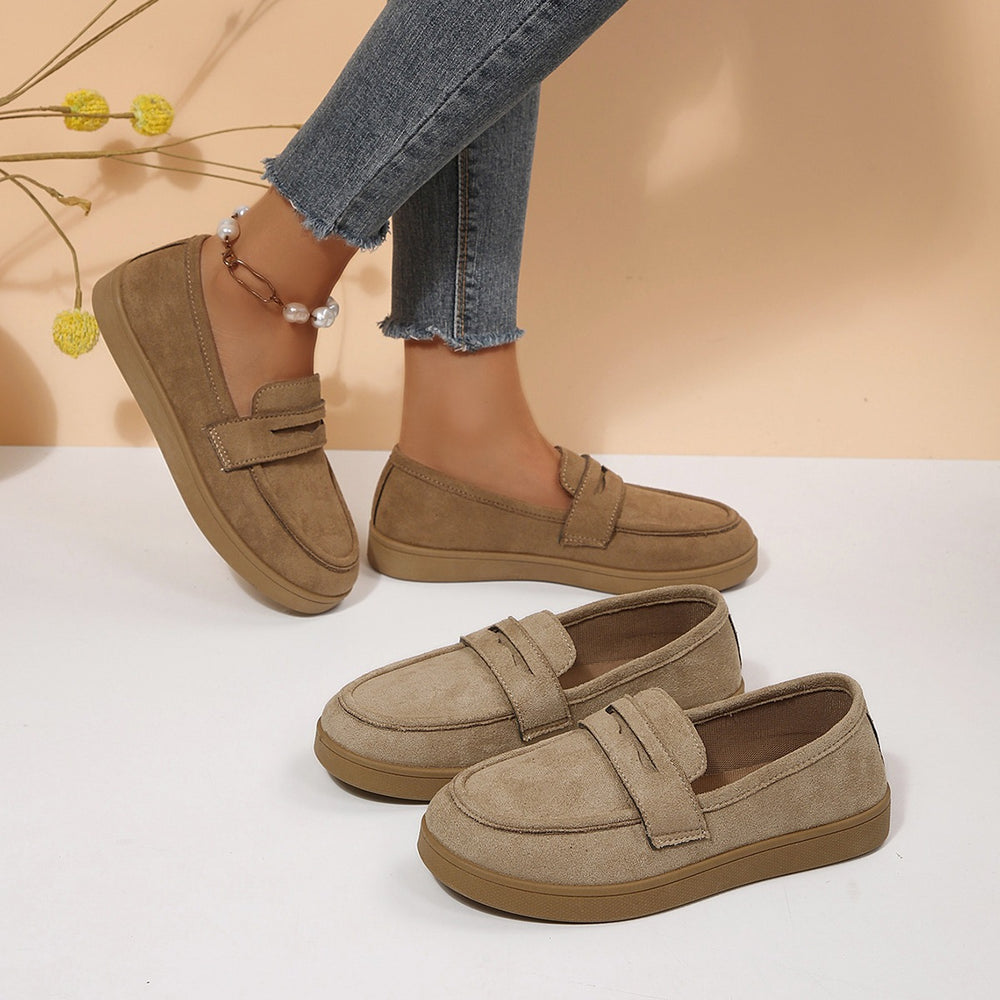 plus size spring autumnew arrival loafers women's round toe flats slip-on lazy exportfashionflats wholesale