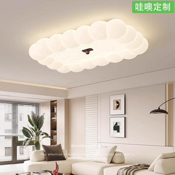 [Wow] New cream wind ceiling light French minimalist creative bubble eye protection LED living room children's room