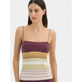 spring new arrival:  fashion retro color block backless sexy striped cami dress for women