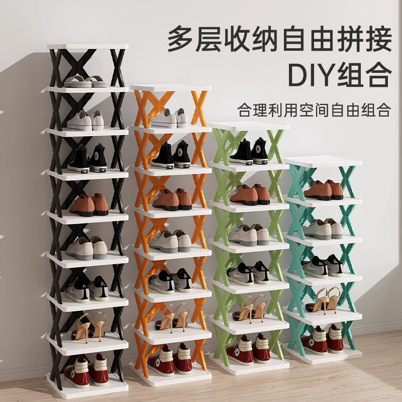 Shoe rack for home door multi-layer small narrow rental house simple shoe rack indoor new arrival 2025 popular shoe cabinet
