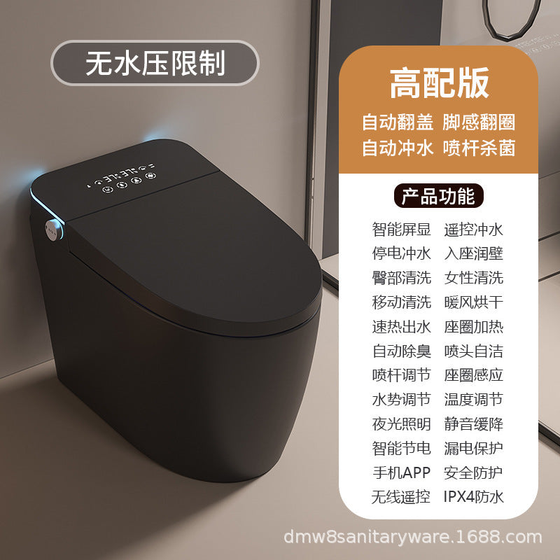 Smart toilet integrated automatic flip built-in foam shield toilet with water tank