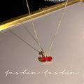 Red cherry pendant-x950 gold