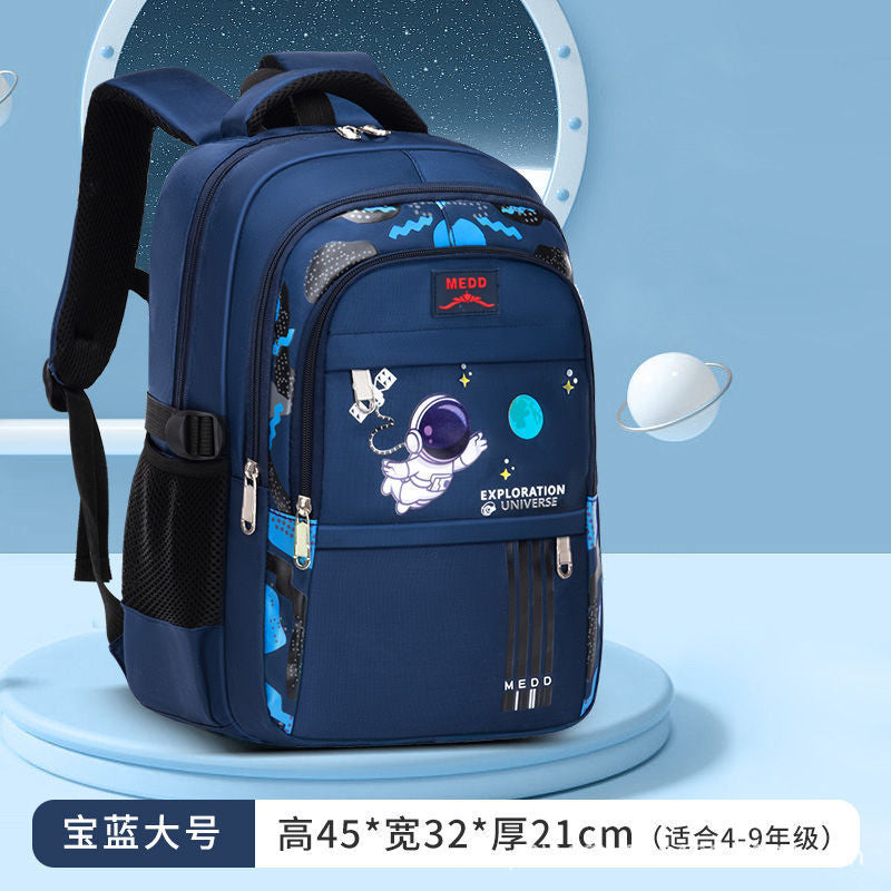 Backpack for grades 3-6, junior high school, large capacity, weight-reducing, spine-protecting, elementary school student schoolbag, breathable straps, storage