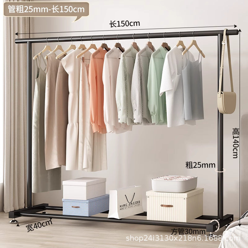 Simple clothes drying rack floor-standing clothes rack dormitory bedroom coat rack indoor balcony thickened rack for home
