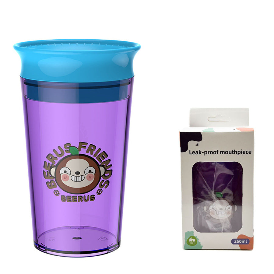 English boxed children's water cup infant sucking cup baby sucking open cup anti-drip baby learning cup