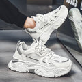 Men's winter breathable 2025 new trendy versatile youth sports casual chunky sole height increasing white dad shoes