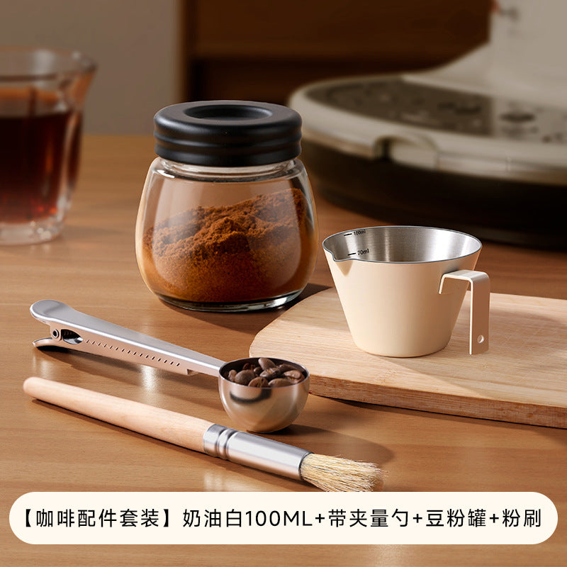 Coffee liquid extraction cup stainless steel measuring cup with scale liquid cup latte art cup milk foam cup coffee cup coffee utensils