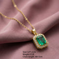 Japanese and korean popular copper inlaid zircon full diamond necklace women's light luxury niche new style non-fading titanium steel clavicle chain jewelry