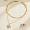 Wholesale necklace accessories: cross pendant with full diamond setting, versatile layering sweater necklace for women - cross-border luxury style