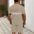 men's short-sleeve and shorts set, casual sportswear set, 3d printed cross-border hot seller, dropshipping available