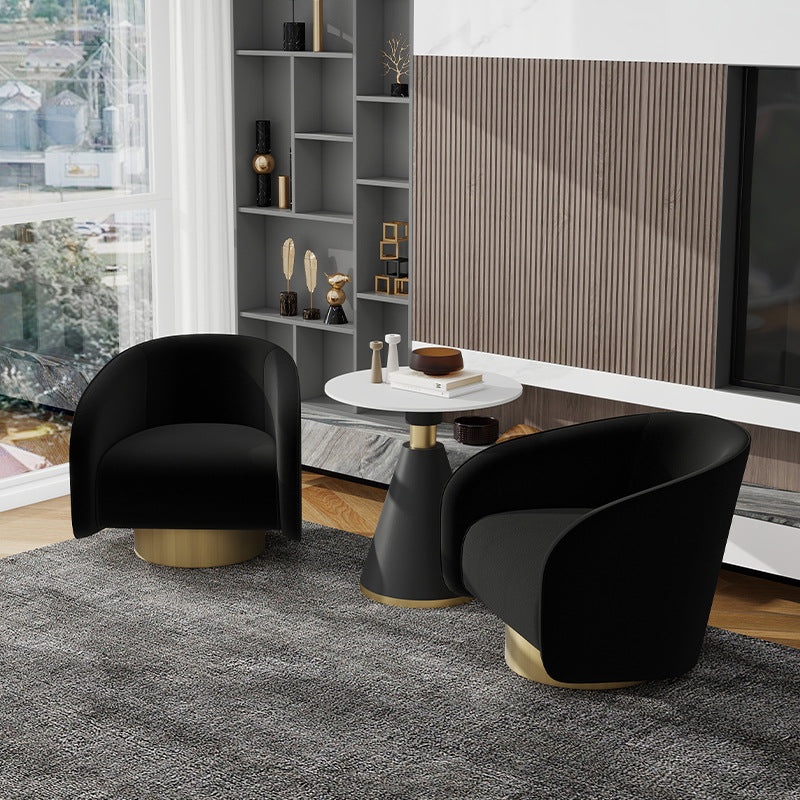 Italian accessible luxury business sofa chair casual negotiation table and chair combination hotel sales office reception single sofa flocking
