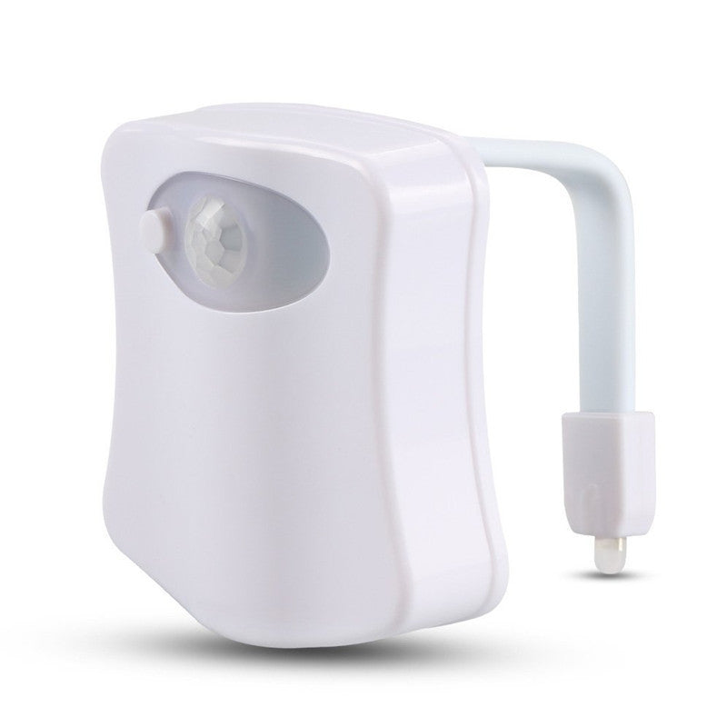 Led human body induction night light toilet hanging atmosphere light 8 colors 16 colors toilet sensor light toilet lid light smart