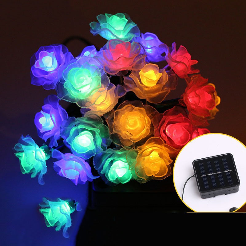 Cross-border solar LED simulation cherry blossom flashing lights, Gypsy garden balcony layout outdoor garden decorative lights