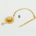 1pcs new women's head chain, gold-plated copper, smooth pendant chain, suitable for daily wear, holidays, and parties