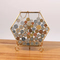 2026 new round coin frame desktop ornament gift coin collection frame metal copper edge material ornament