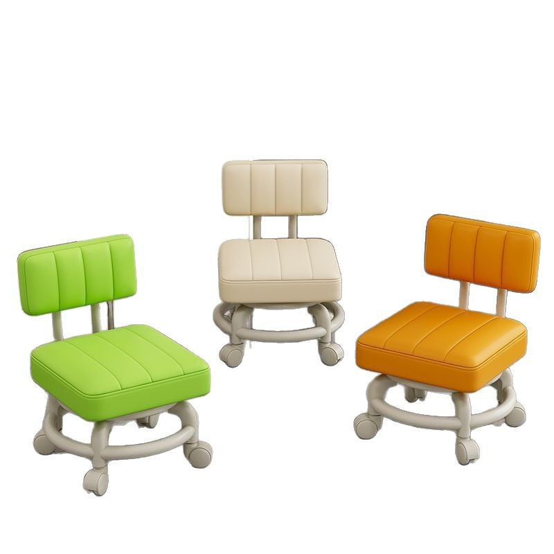 Manufacturer wholesale universal wheel stool pulley square Internet celebrity lazy backrest chair household with wheel shoe change dismantling express