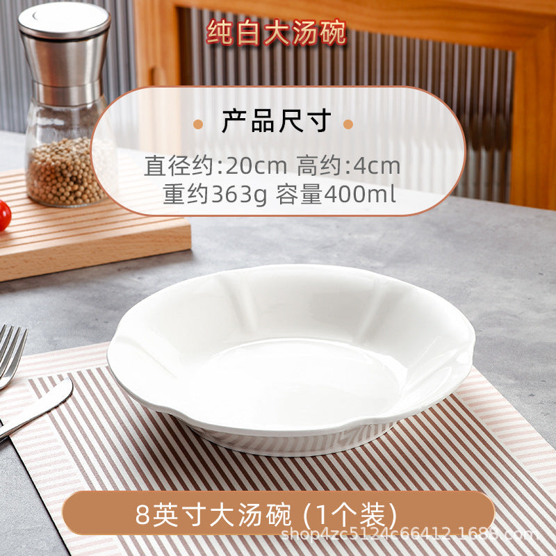 Wholesale gold-rimmed large soup bowl for home extra large pickled fish large basin bowl ceramic boiled fish bowl soup basin 2024 new arrival