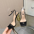 New arrival hot selling cross-border fashion gold 8-shaped strappy super high heel sandals - chic and sexy