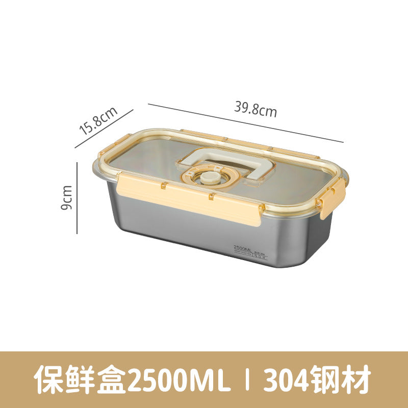 304 stainless steel fresh-keeping box, special sealed box for food-grade refrigerators, lunch box can be heated in microwave oven, bento box