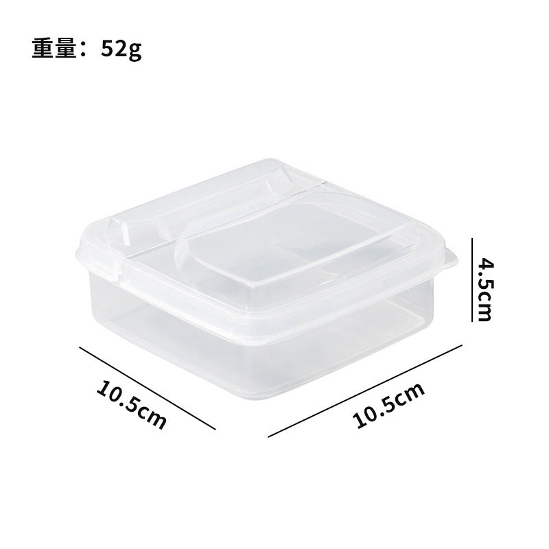 japanese cheese storage box refrigerator onion, ginger and garlic flip-top sealed storage box fruit butter block fresh-keeping box