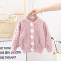 Girls' knit sweater cardigan -  collection - baby & toddler bubble sleeve knitwear