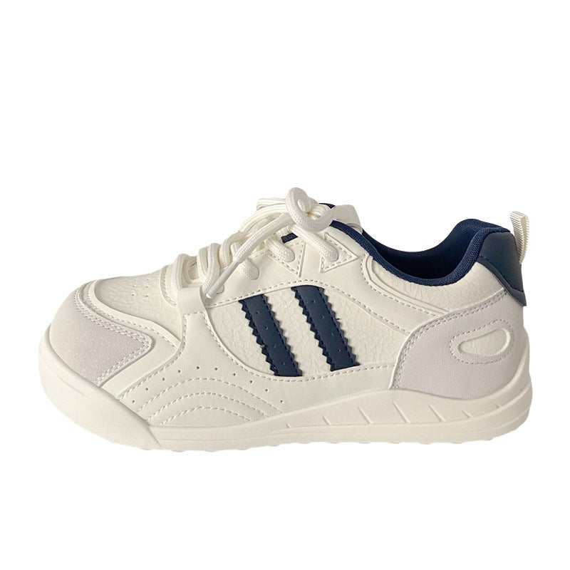 German army trainer platform sneakers - women's versatile white shoes, new chic & niche design for autumn 2025, student style athletic board shoes