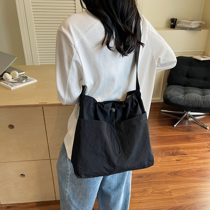 Foreign trade large-capacity tote bag women's 2024 new fashion student shoulder bag simple casual versatile messenger bag