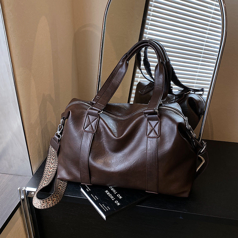 Retro maillard large-capacity bag for women new arrivalcasualfashion shoulder crossbody bag classy sense work clothing tote bag