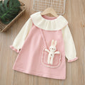 Girls' knit dress -  autumn/winter new collection - backpack style cute dress