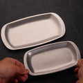 Korean retro square bbq plate outdoor camping bbq tray creative tray sushi dessert plate high-end restaurant plate