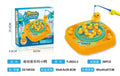 Little yellow duck electric music rotating magnetic fishing game - cross-border early education pretend play educational toy for boys and girls
