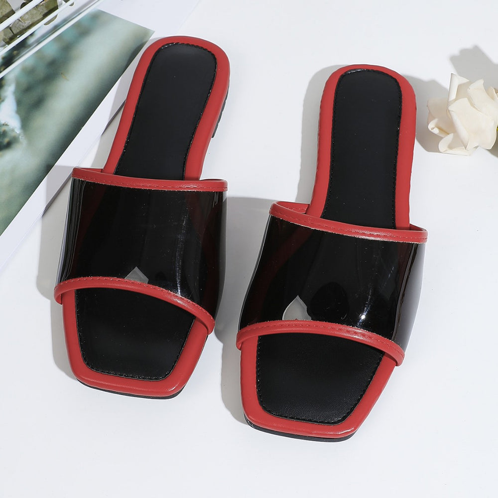 2025export beautiful women's sandals and slippers women's summer new product outwearclassyfashion sandals with hemming and color matching