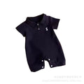 Baby summer lightweight versatile short-sleeve romper, boys' summer outfit, kids' fashion short-sleeve polo shirt t-shirt