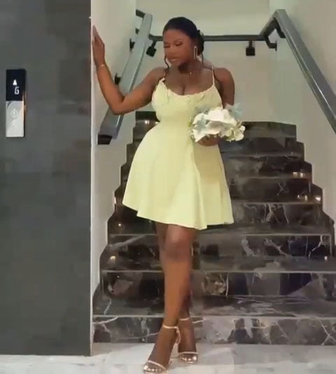african women's fashion: new european and american style solid color sleeveless backless dress for