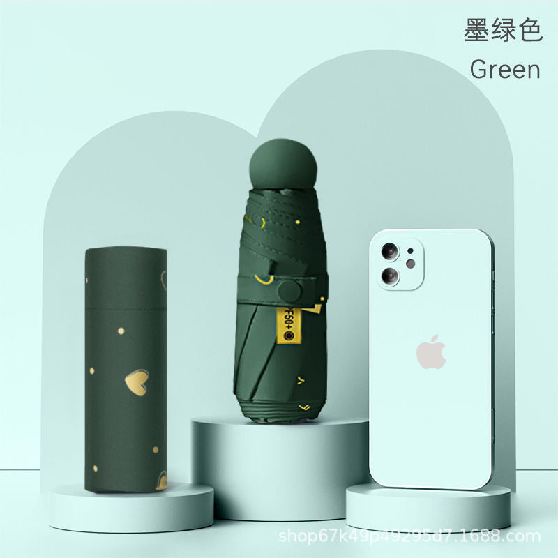 50% off umbrella for both sunny and rainy days, women's sun umbrella, sun protection and uv protection capsule umbrella, foldable mini sunshade umbrella, personalized