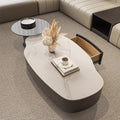 Special-shaped rock slab mango coffee table modern casual size apartment oval living room for home simple